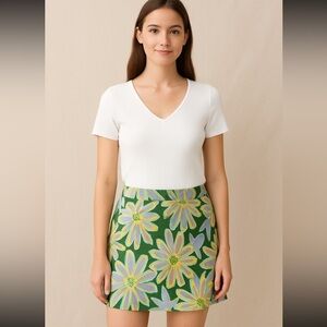 Zara Floral Mini Skirt Size Medium